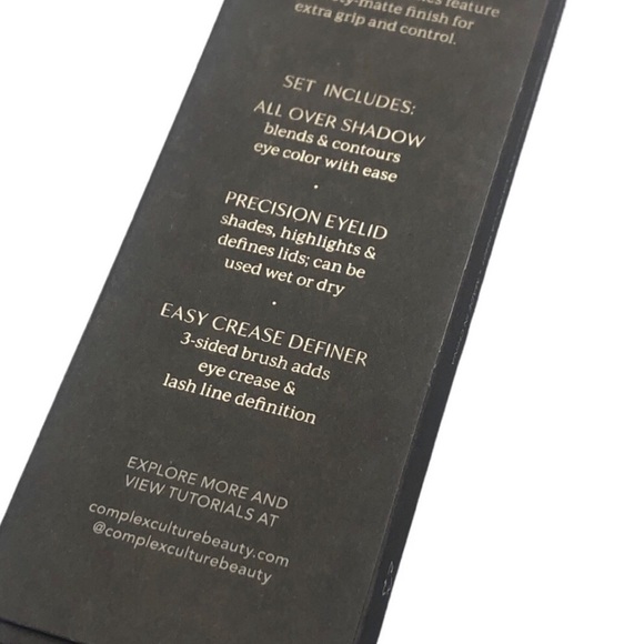 Complex Culture All Eyes Brush Trio With Syn-Tech Bristles New - Picture 6 of 8